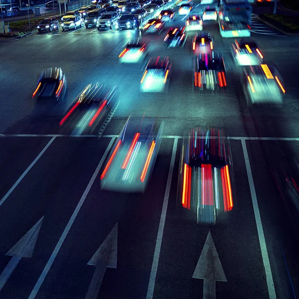 Busy traffic in city — Stock Photo, Image