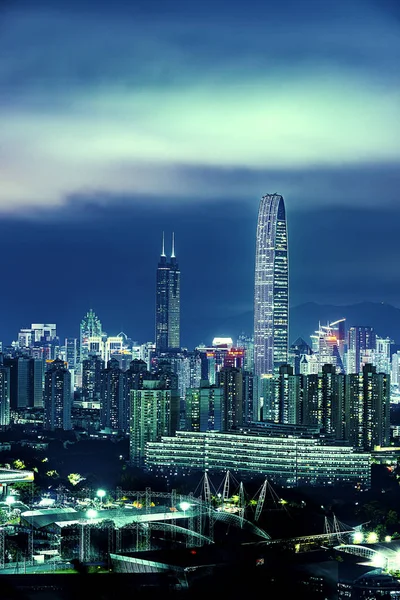Shenzhen à noite — Fotografia de Stock