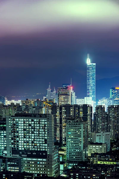 Shenzhen τη νύχτα — Φωτογραφία Αρχείου
