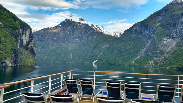 Cruising Fjords Norway Geiranger Norway — Stock Photo, Image