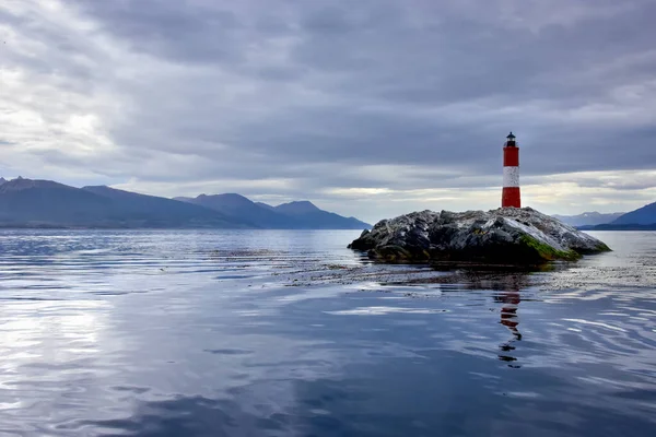 Les Eclaireurs Lighthouse Beagle Channel Ushuaia Argentina — Stock Photo, Image