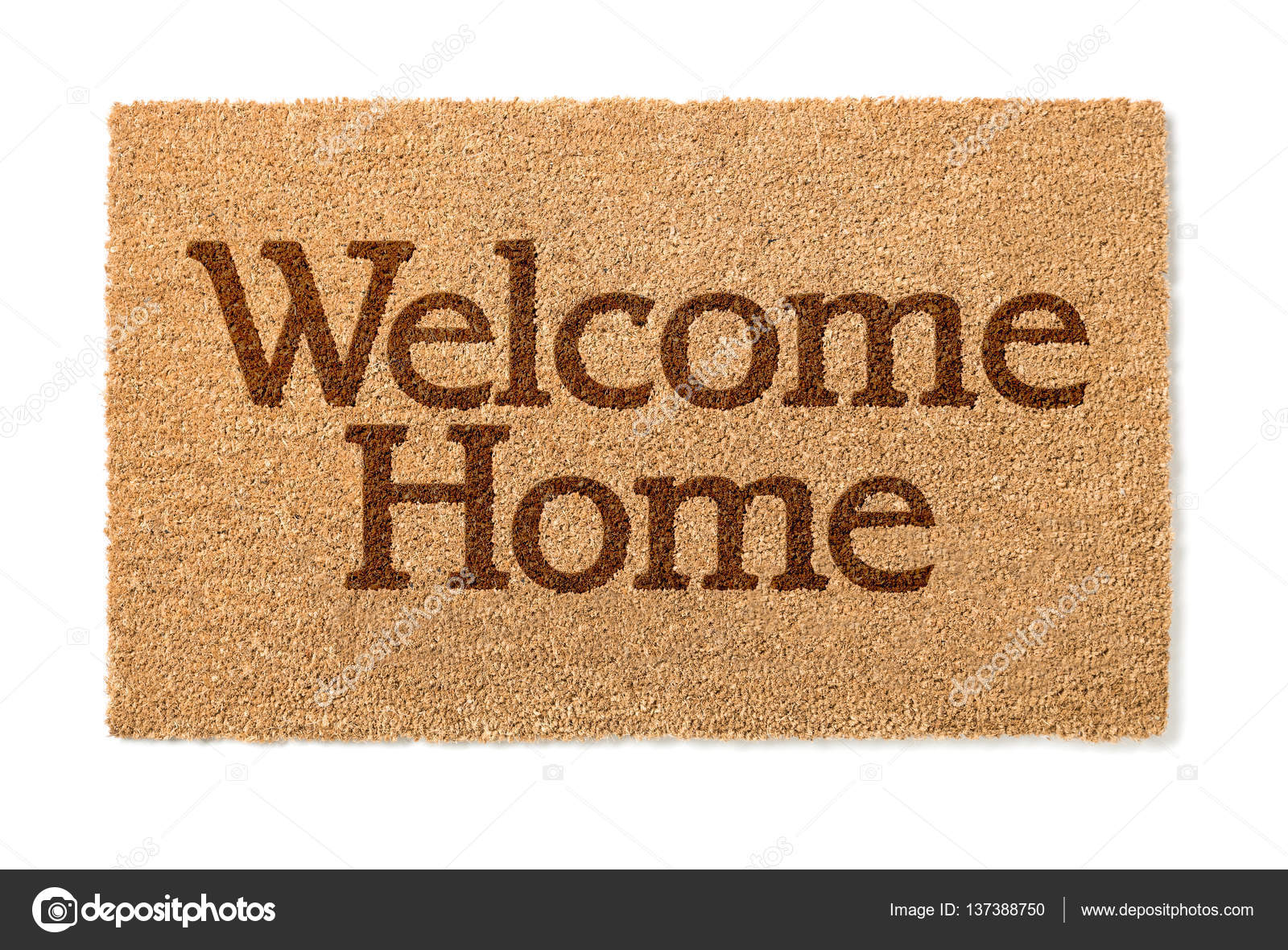 Welcome Home Mat On White Stock Photo by ©Feverpitch 137388750