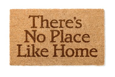 There Is No Place Like Home Welcome Mat On White clipart