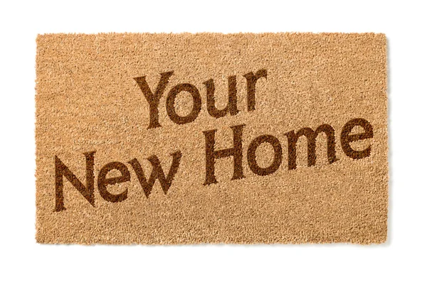 Your New Home Welcome Mat On White — Stock Photo, Image