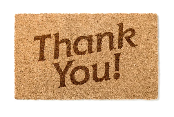 Thank You Welcome Mat On White — Stock Photo, Image