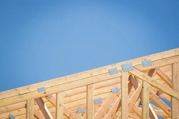 建設現場における木造ホームフレーミングの概要. — ストック写真