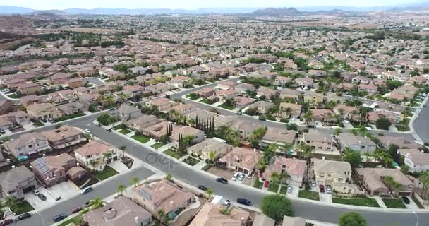 Overhead Ultra High Definition 4k Aerial of a United States Neighborhood. — Stock Video