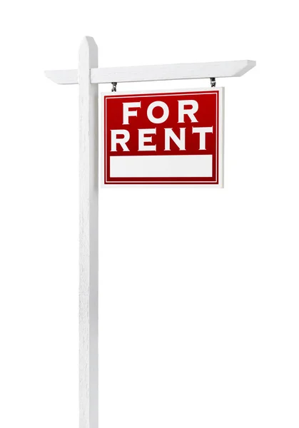 Right Facing For Rent Real Estate Sign Isolated on a White Backgound. — Stock Photo, Image