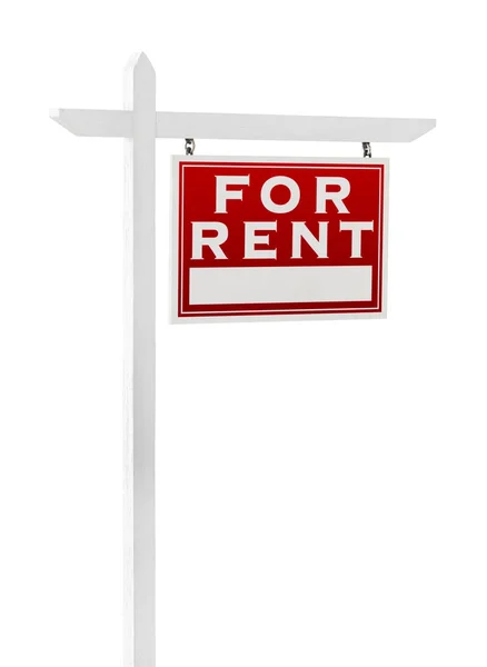Right Facing For Rent Real Estate Sign Isolated on a White Backgound. — Stock Photo, Image