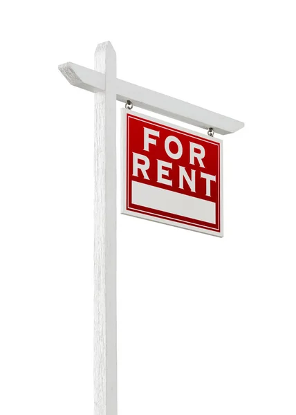 Right Facing For Rent Real Estate Sign Isolated on a White Background. — Stock Photo, Image