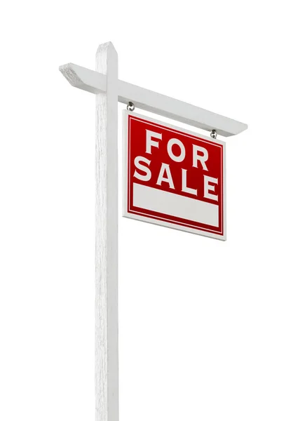 面向销售的房地产标志在白色背景隔离. — 图库照片