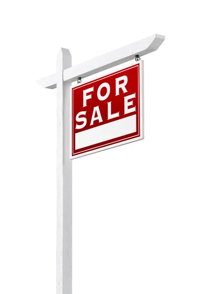 Right Facing For Sale Real Estate Sign Isolated on a White Background. — Stock Photo, Image