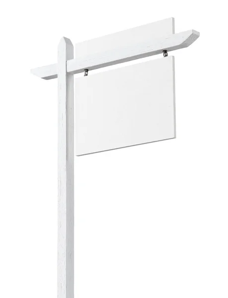 Sinal de Imóveis em Branco com Placard Superior pronto para o seu próprio texto — Fotografia de Stock