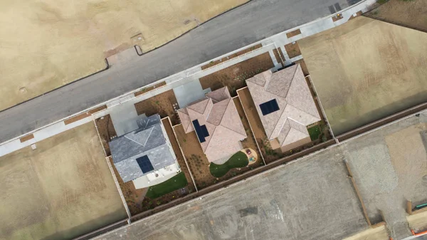 Drohnen-Luftaufnahme der Endphase der Heimbaustelle — Stockfoto