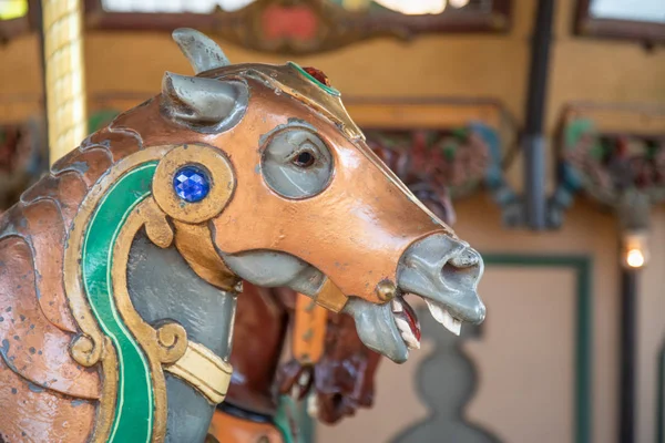 Detalhes de Fairground Carrossel Cavalo — Fotografia de Stock