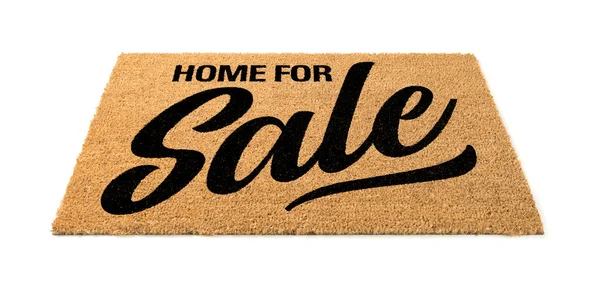 Home For Sale Welcome Mat Isolated On A White Background — Stock Photo, Image