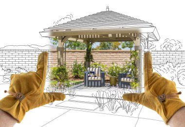 Erkek Müteahhit Eller Çerçeveleme Özel Pergola Bahçesi Kapak Tasarımı