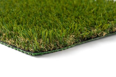 Section of Artificial Turf Grass On White Background clipart