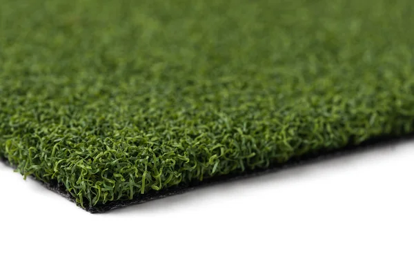 Sección de césped artificial hierba sobre fondo blanco —  Fotos de Stock
