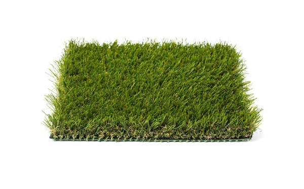 Sekcja trawy sztucznej izolowana na białym tle — Zdjęcie stockowe