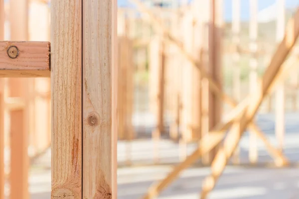 Wood Home Framing Abstract At Construction Site — Stock Photo, Image