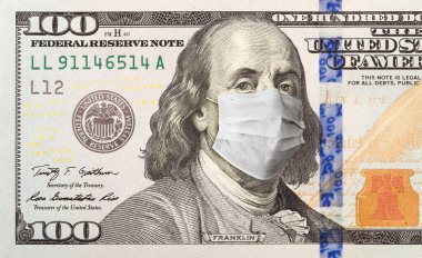 Benjamin Franklin 'in Yüzünde Tıbbi Yüzlü Yüz Doları Faturası.