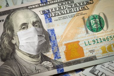 Benjamin Franklin 'in Yüzünde Tıbbi Yüzlü Yüz Doları Faturası.