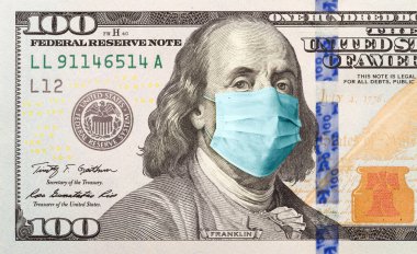 Benjamin Franklin 'in Tıbbi Yüzü Maskeli Yüz Doları.