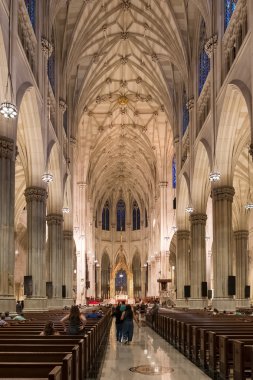 Interior of Saint Patrick's Cathedral in New York City clipart