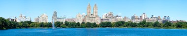 High resolution panorama of the Central Park West skyline in New clipart