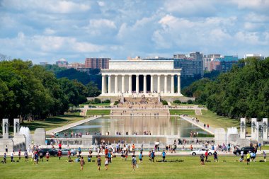 National Mall Washington DC Lincoln Anıtı Manzaralı