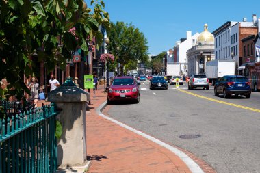 Washington DC Georgetown nighborhood sokak mahallinde.