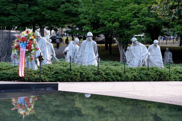 O Memorial dos Veteranos de Guerra da Coreia em Washington D.C. . — Fotografia de Stock
