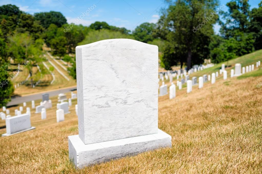 Tombstones at the Arlington National Cemetery in Virginia, Unite