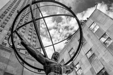 Atlas heykeli önünde yeni Yo Rockefeller Center'da