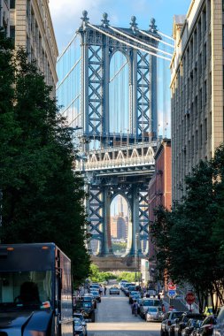 Brooklyn n o sonunda Manhattan Bridge ile kentsel sahne