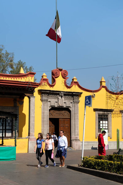 The colonial Town Hall Palace at Coyoacan in Mexico City