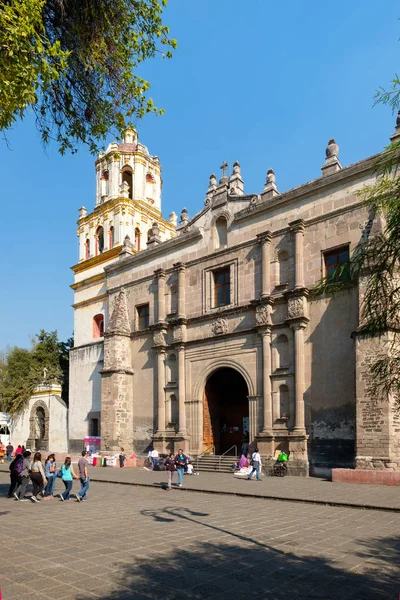 De kathedraal Coyoacán in Mexico-stad — Stockfoto