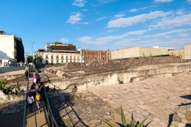 Ruins of the the Templo Mayor in Mexico City, a major aztec religious site clipart