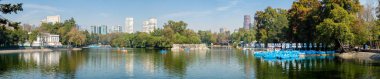 The lake at Chapultepec Park in Mexico City clipart