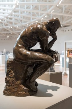 Mexico City sanat Soumaya Müzesindeki Auguste Rodin tarafından düşünür