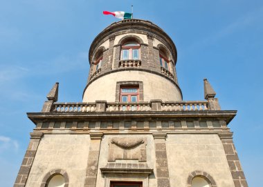 Chapultepec Castle Mexico City, Meksika bayraklı tower
