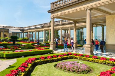 Mexico City'deki Chapultepec Kalesi'nde Bahçe