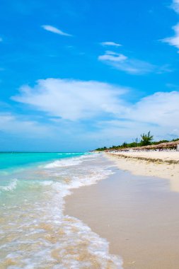 Güneşli yaz gün Varadero Beach Küba'da