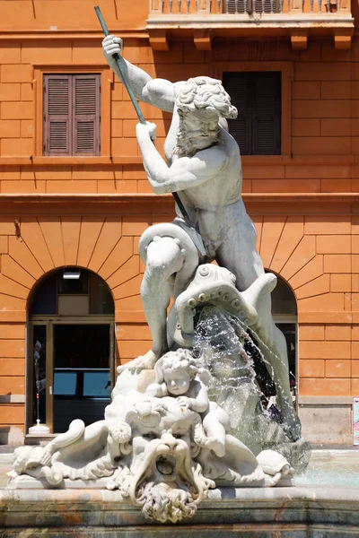 Fontána Neptun na Piazza Navona v Římě — Stock fotografie