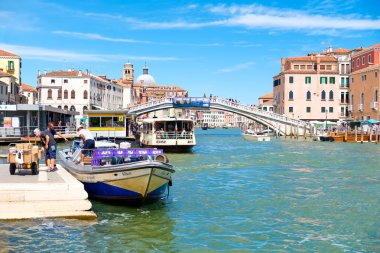 Canal Grande ve Ponte degli Scalzi Venedik, İtalya