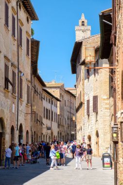 San Gimignano ortaçağ şehir Toskana, İtalya