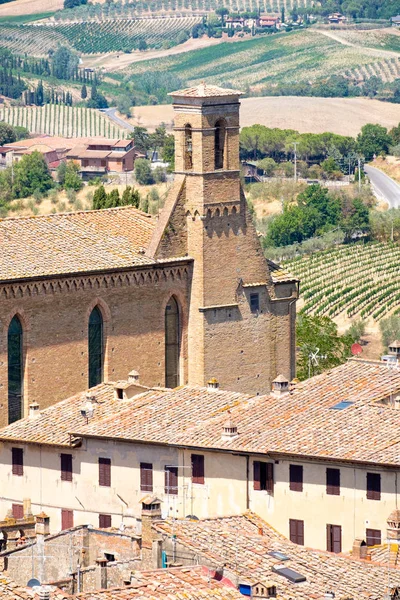 Středověké město San Gimignano, Toskánsko, Itálie — Stock fotografie