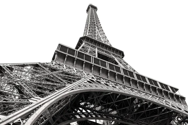 Fekete-fehér kép a párizsi Eiffel-torony — Stock Fotó