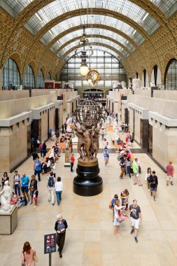 Visitors at the the Musee d'Orsay in Paris clipart